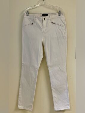 Lauren Ralph Lauren Cream Straight Leg Pants Size 12 Stretch